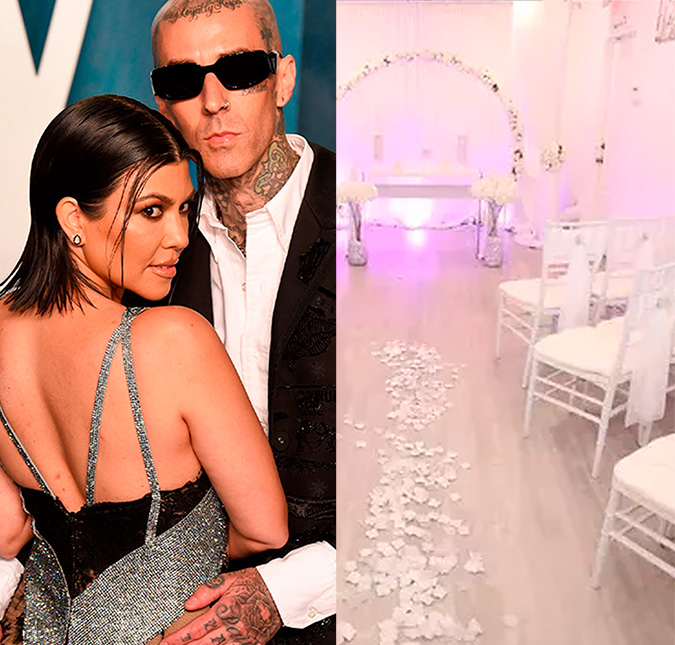 Casamento de Kourtney Kardashian e Travis Barker custou menos que mil reais