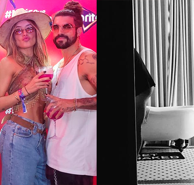 Peladão da web? Caio Castro apareceu em clique quente nas redes sociais da nova namorada, Daiane de Paula. A modelo publicou uma foto em que o bumbum do ator ficou à mostra enquanto ele usava o banheiro. Bundia, Nelson, escreveu ela na legenda. Caio até tentou enganar os internautas e brincou: Eu jurei que era eu nessa foto (risos). Os pombinhos assumiram o romance no início do ano e foram vistos pela primeira vez em público durante o festival Lollapalooza. A seguir, confira mais celebridades que adoram se exibir na web! Peladão da web? Caio Castro apareceu em clique quente nas redes sociais da nova namorada, Daiane de Paula. A modelo publicou uma foto em que o bumbum do ator ficou à mostra enquanto ele usava o banheiro. Bundia, Nelson, escreveu ela na legenda. Caio até tentou enganar os internautas e brincou: Eu jurei que era eu nessa foto (risos). Os pombinhos assumiram o romance no início do ano e foram vistos pela primeira vez em público durante o festival Lollapalooza. A seguir, confira mais celebridades que adoram se exibir na web!