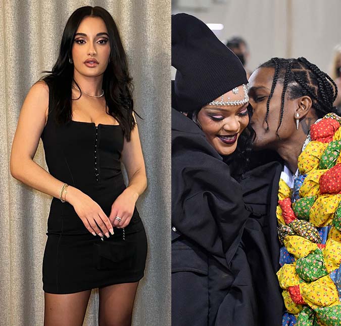 Amina Muaddi, pivô da suposta separação de Rihanna e ASAP Rocky, se pronuncia a respeito dos rumores de traição