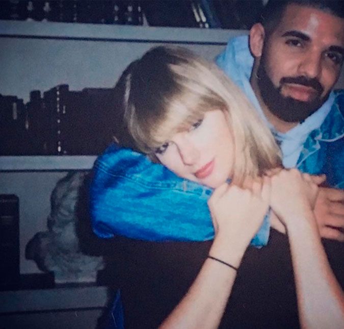 Será? Drake compartilha foto com Taylor Swift e fãs apostam em possível parceria O cantor surgiu abraçado com a loira