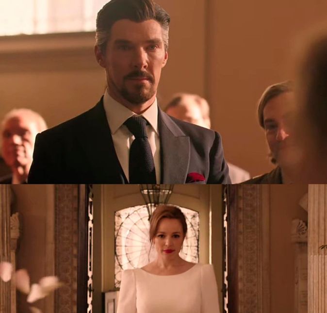 Aquilo não era um sonho, era outro universo. A trama começa com Strange na maior sofrência por conta do casamento de seu grande amor, Christine, com outro homem. Não bastasse a infelicidade de ver o crush, interpretada por Rachel McAdams, subindo ao altar, o herói está tendo estranhos sonhos onde aparece matando uma garota inocente. Oi?