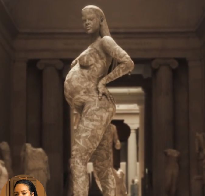 Rihanna que esteve grávida vive um dos momentos mais lindos de seu corpo e por conta do fim da gestação não compareceu no Met Gala 2022 onde acabou recebendo uma homenagem. Mas se você está pensando que ela ganhou jóias, roupas ou qualquer outra coisa - saiba que você está bem enganado. A bonitona acabou ganhando uma estátua de mármore em tamanho real. Uau! A pose escolhida foi a mesma que Rihanna fez para o ensaio da revista Vogue. E mesmo não estando presente no evento, a artista fez questão de compartilhar um vídeo da homenagem em suas redes sociais e soltar aqueles bons agradecimentos. Fofa!