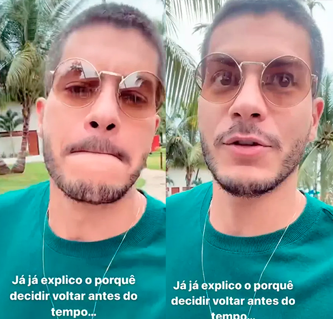 Arthur Aguiar quebra isolamento virtual e faz suspense sobre carreira de cantor: <I>Chamei um grupo de peso</i>