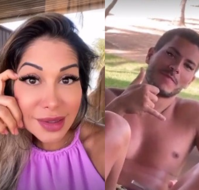 Maíra Cardi revela que namorou muito Arthur Aguiar durante os dias que ficaram <I>offline</i>: <i>Os pães deram uma energia para o menino</i>