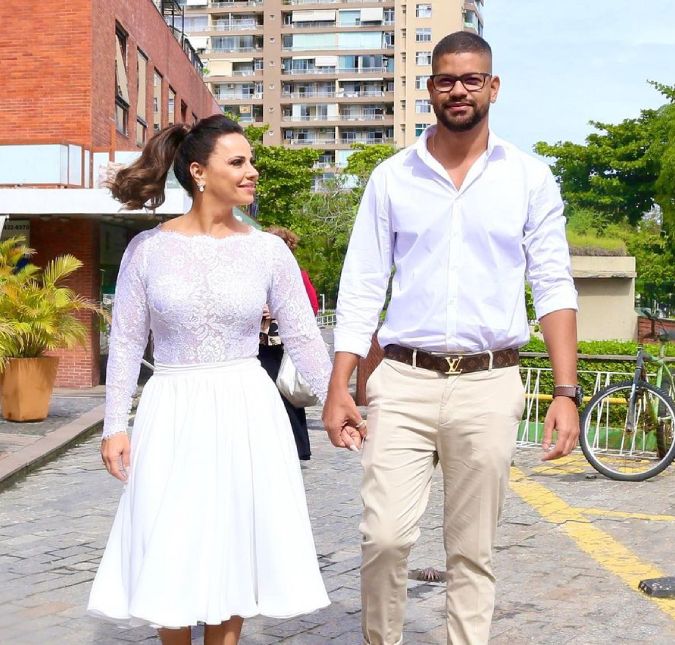 A atriz está grávida do primeiro filho do casal, Joaquim