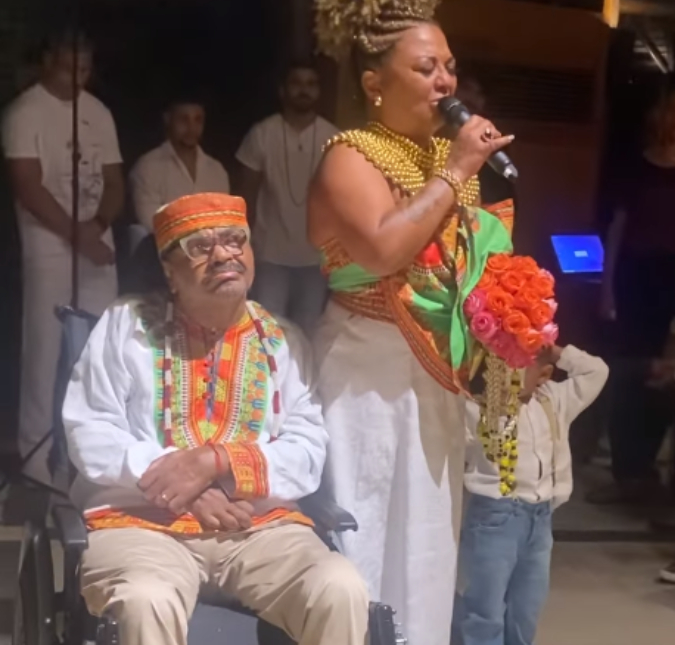 Arlindo Cruz e Babi Cruz renovam os votos de casamento com cerimônia ecumênica