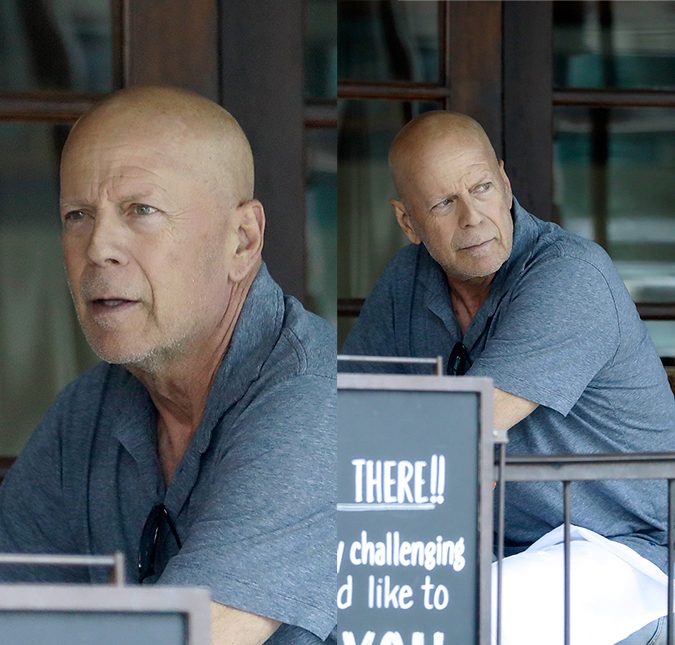 Bruce Willis é flagrado pela primeira vez após anúncio de doença e aposentadoria