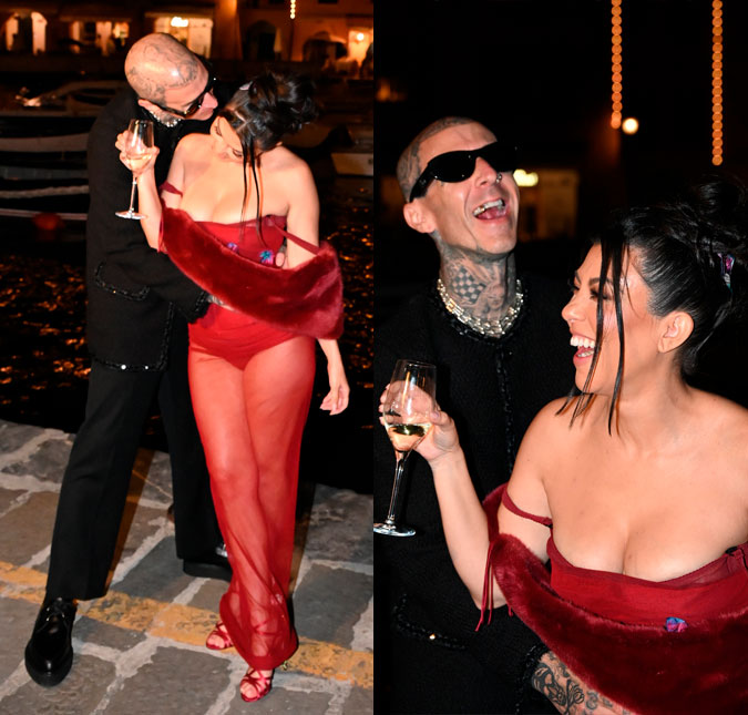 Na Itália, Kourtney Kardashian e Travis Baker recebem a família para comemorar o casamento