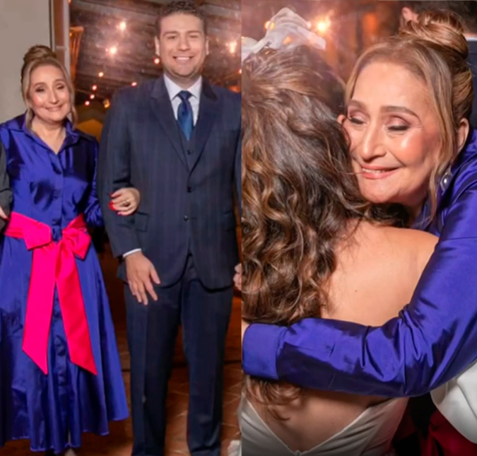 Estão ouvindo os sinos da igreja? Sonia Abrão abriu o álbum de casamento do filho, Jorge Abrão, e não escondeu a emoção. Nos cliques, a apresentadora do A Tarde é Sua exibiu o longo vestido de cetim azul e um baita laço rosa como cinto. Na legenda, ela elogiou a nova nora, Bella Morais: Eu ganhei uma filha! Presente lindo. Estão ouvindo os sinos da igreja? Sonia Abrão abriu o álbum de casamento do filho, Jorge Abrão, e não escondeu a emoção. Nos cliques, a apresentadora do A Tarde é Sua exibiu o longo vestido de cetim azul e um baita laço rosa como cinto. Na legenda, ela elogiou a nova nora, Bella Morais: Eu ganhei uma filha! Presente lindo.
