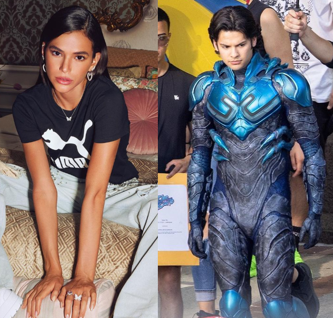 Bruna Marquezine reage aos comentários sobre vazamento do traje de <I>Besouro Azul</i>