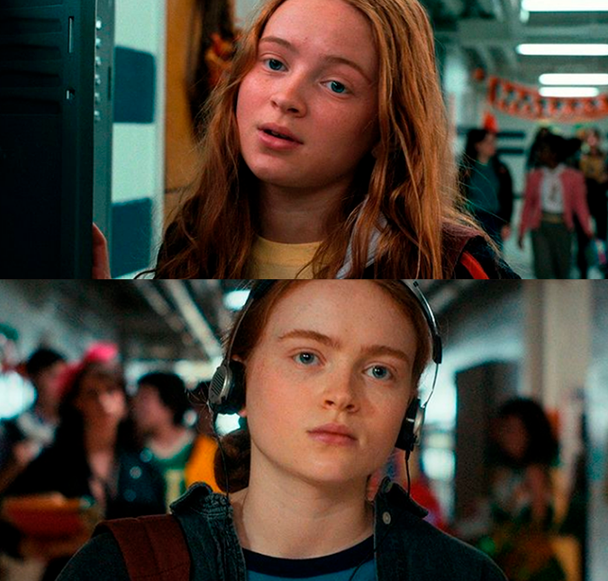 Max, vivida por Sadie Sink, entrou na turma um pouco depois e criou uma amizade muito forte com Eleven. Após o divórcio de seus pais e o novo casamento de sua mãe, a menina e sua família se mudaram da Califórnia para Hawkins na segunda temporada da série. Já na quarta, a personagem parece não ter mudado muito fisicamente, ainda ostentando os fios ruivos. Max, vivida por Sadie Sink, entrou na turma um pouco depois e criou uma amizade muito forte com Eleven. Após o divórcio de seus pais e o novo casamento de sua mãe, a menina e sua família se mudaram da Califórnia para Hawkins na segunda temporada da série. Já na quarta, a personagem parece não ter mudado muito fisicamente, ainda ostentando os fios ruivos.