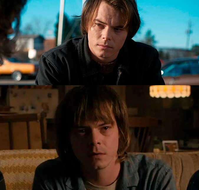 Charlie Heaton dá vida a Jonathan e, assim como seu irmão no seriado, Will, ele não deixou de lado seu cabelo em estilo tigelinha! O interesse amoroso de Nancy não mudou quase nada com o passar dos anos.