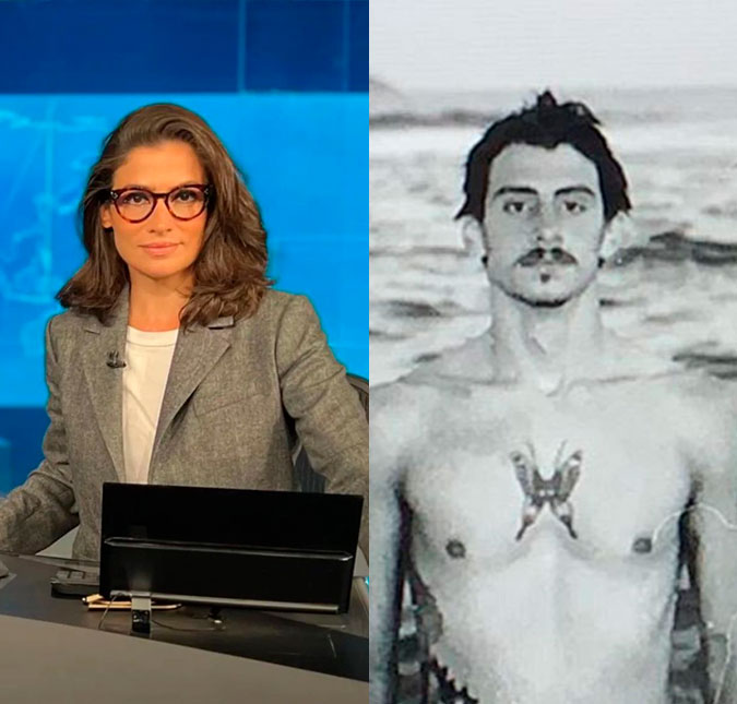 Renata Vasconcellos exibe foto rara de um dos filhos e <i>web</i> enlouquece com visual do rapaz, veja!