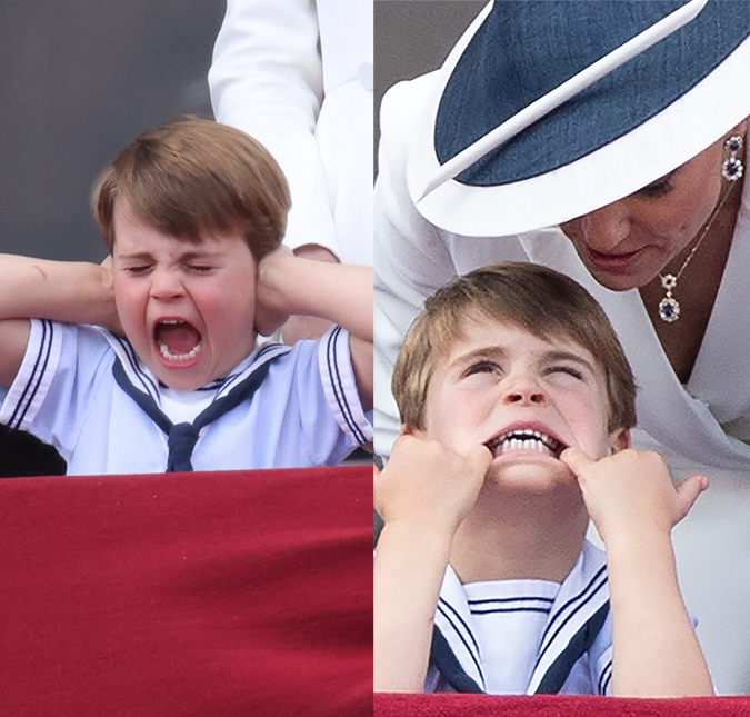 Filho caçula de Príncipe William e Kate Middleton rouba a cena com caretas no Jubileu da bisavó