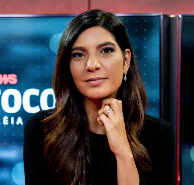 Apresentadora Andréia Sadi assume comando do <I>Estudio i</i> e comemora com os filhos; veja!