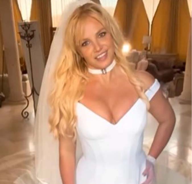 Britney Spears publica vídeo do seu casamento e revela detalhe inusitado: <i>Usei minha primeira calcinha de diamantes</i>