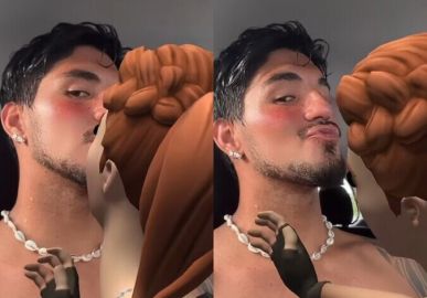 Solteiro, Gabriel Medina aparece beijando <i>namorada virtual</i> no Dia dos Namorados