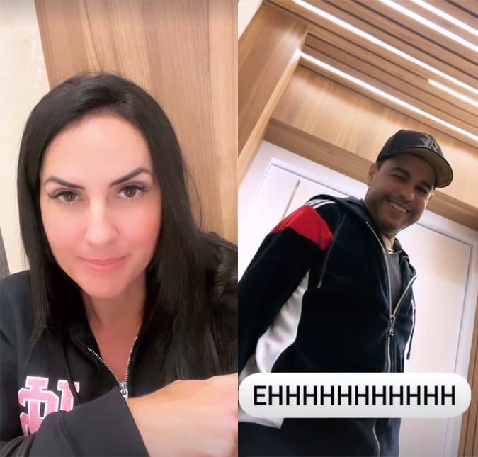 Zezé di Camargo leva chave de Graciele Lacerda sem querer e a deixa trancada para fora de casa!