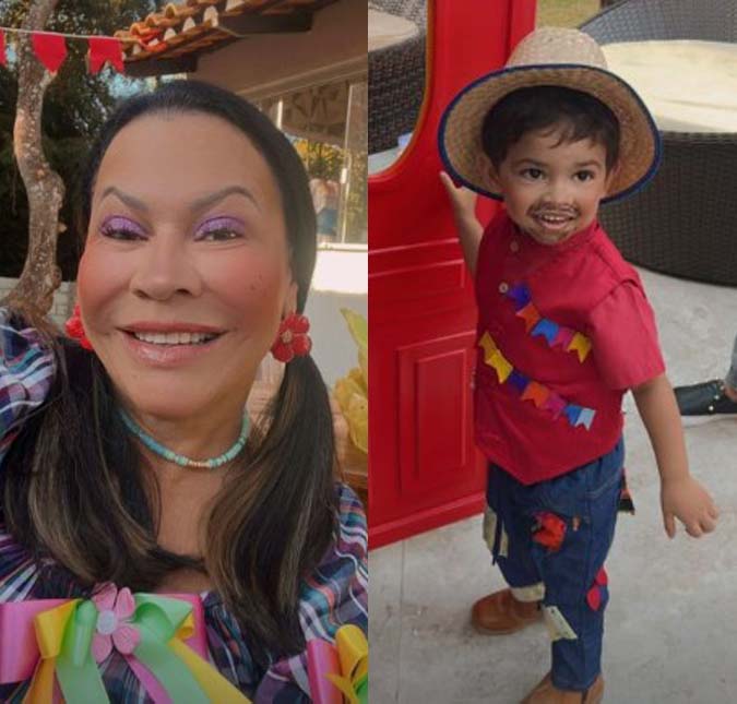 Mãe de Marilia Mendonça curte festa junina ao lado do neto e encanta <i>web</i>