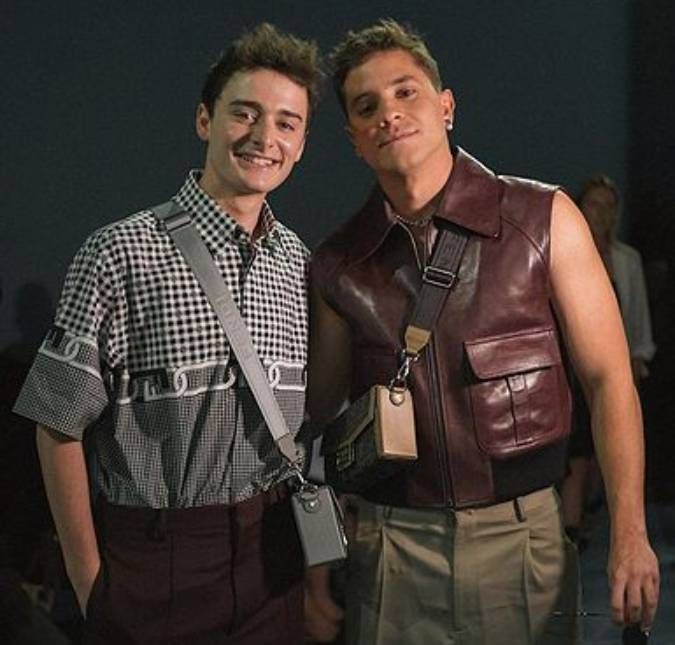 Os artistas estavam em Milão para o desfile da Fendi na Semana da Moda de Milão