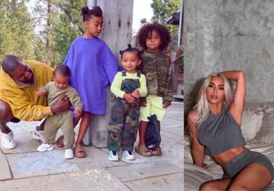 Kim Kardashian deixa treta de lado e elogia Kanye West: <i>Obrigada por ser o melhor pai para nossos bebês</i>
