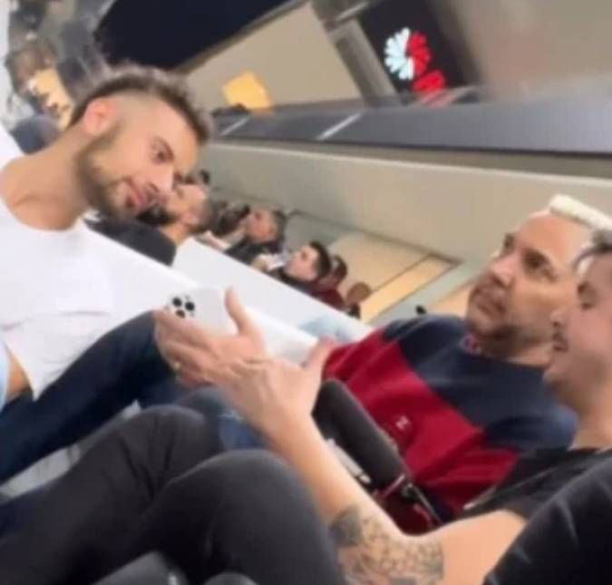 A dupla se encontrou durante o jogo de futebol do Corinthians