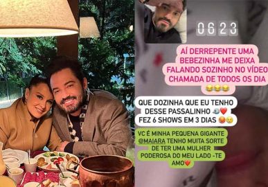 Maiara dorme durante chamada de vídeo com Fernando Zor e cantor brinca: <i>Me deixou falando sozinho</i>