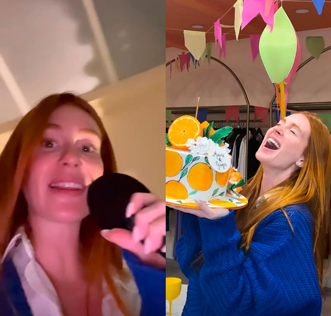 Marina Ruy Barbosa faz festa de aniversário antecipada com Karaokê