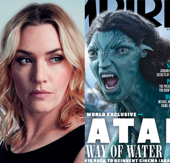 Kate Winslet surge como Na'vi em primeira imagem divulgada de sua personagem em <I>Avatar 2</i>