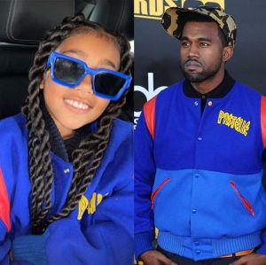 North West aparece vestindo casaco já usado por seu pai, Kanye West, na Temporada de Alta-Costura de Paris!