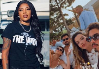Ludmilla encontra Giovanna Lancellotti, Agatha Moreira e Rodrigo Simas em viagem para a Espanha