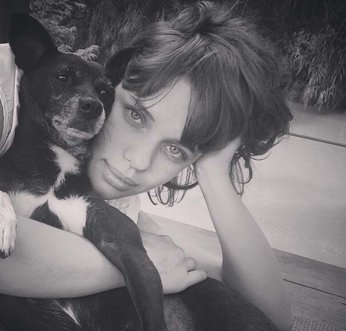 A atriz relembrou de quando adotou o animal, há 12 anos