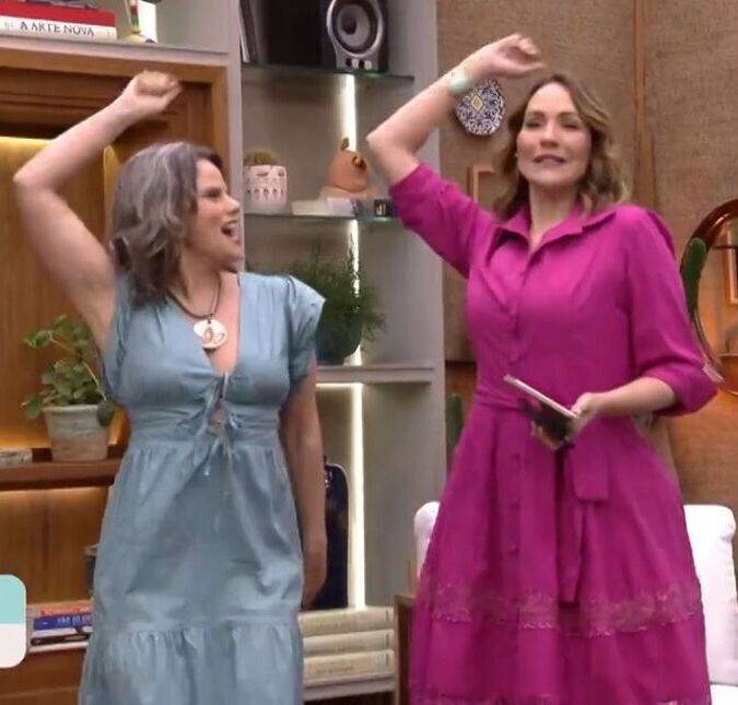 Maria Beltrão e Maria Cândida fazem dancinha no <i>É de Casa: Anitta que se cuide</i>