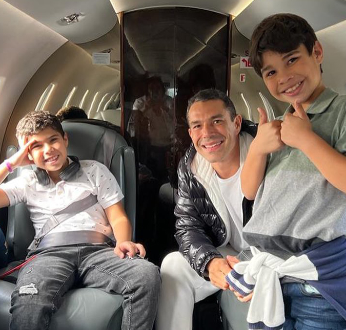 Marcus Buaiz, ex-marido de Wanessa Camargo, posta foto com os filhos e recebe comentário de Camilla Camargo
