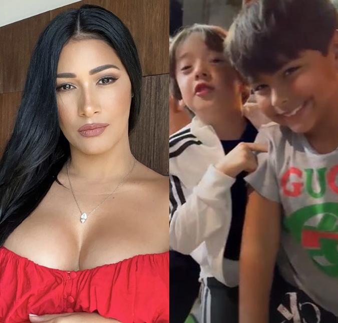 Em meio à crise da dupla, Simaria mostra momento dos filhos com o primo, filho de Simone