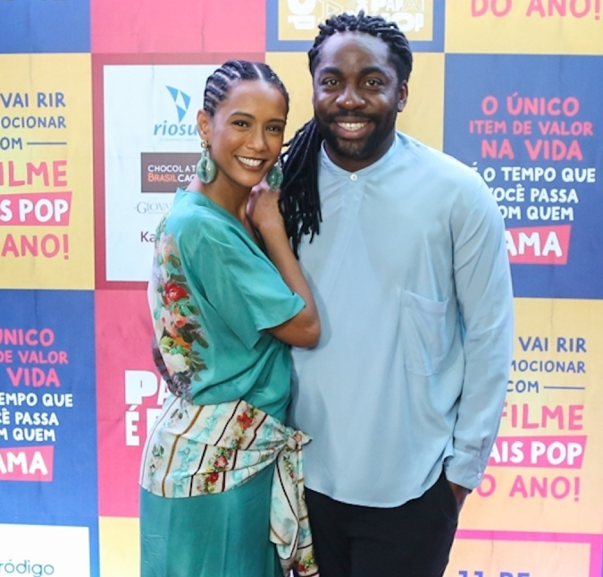 Lázaro Ramos e Taís Araújo combinam penteado para evento, veja!