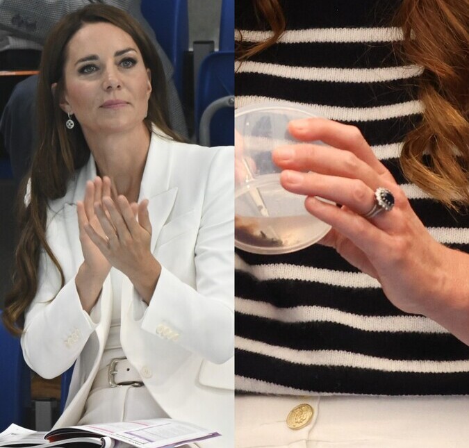 Kate Middleton surge sem aliança em compromisso oficial da realeza e deixa internautas intrigados