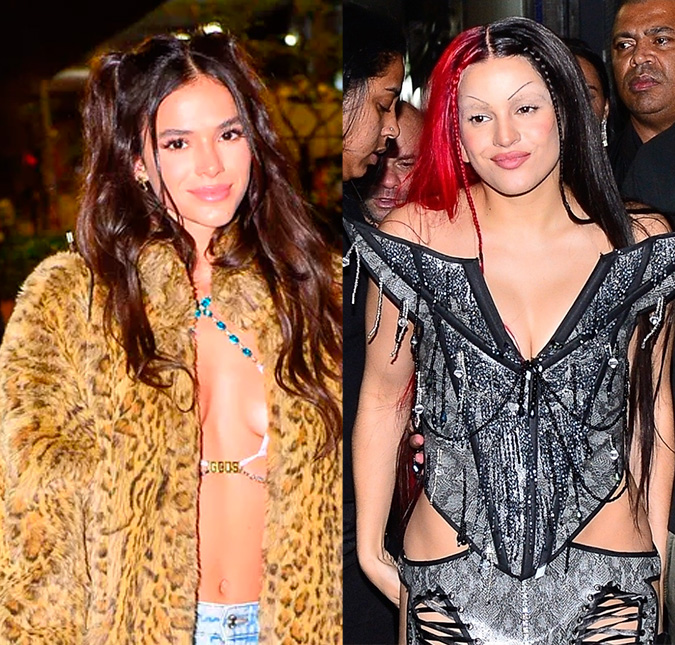 Bruna Marquezine se derrete ao conhecer Rosalía e cantora espanhola responde: <I>Tão motomami</i>