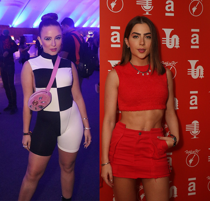 Apesar de negarem climão, Jade Picon e Larissa Manoela não posam juntas no <i>Rock in Rio</i>, diz jornal