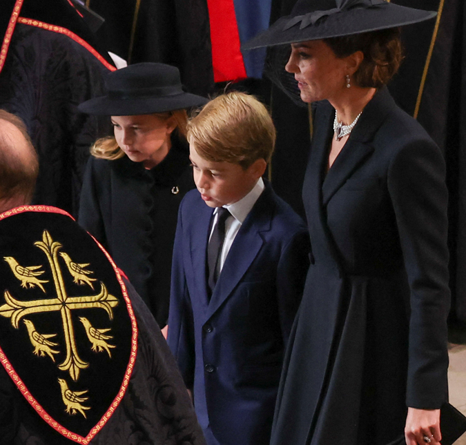 George e Charlotte acompanham funeral da Rainha Elizabeth II; Kate Middleton afirma que filho mais novo está fazendo muitas perguntas