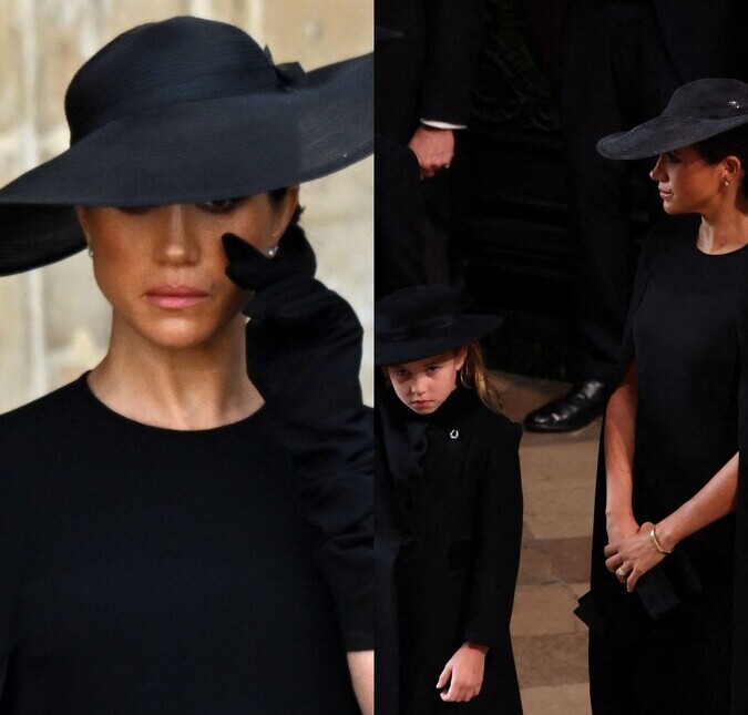No funeral da Rainha Elizabeth II, Meghan Markle compartilha momento doce com Princesa Charlotte
