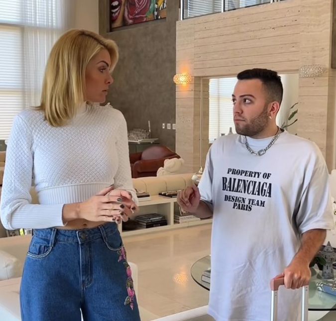 Lucas Rangel gravou vários vídeos com a apresentadora