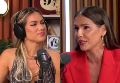 Vídeo de Deborah Secco flertando com Giovanna Ewbank viraliza na <i>web</i> e apresentadora comenta: <i>Atacante</i>