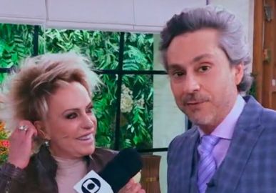 Alexandre Nero e Ana Maria Braga mostram bastidores de cena em <i>Travessia</i> e apresentadora comemora: <i>Adoro fazer novela</i>