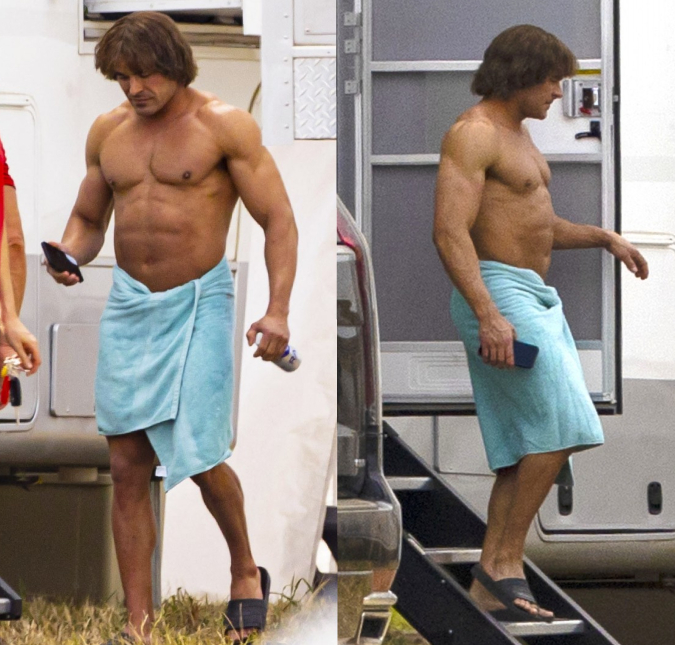 Theo Becker, é você? Zac Efron é flagrado em <i>set</i> de novo filme e é comparado com ator brasileiro