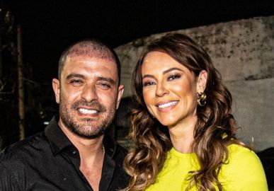 Diogo Nogueira dá tapinha no bumbum de Paolla Oliveira em vídeo bem-humorado