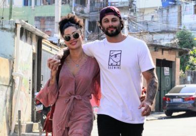 Aline Campos e Jesus Luz surgem emocionados nas redes sociais e anunciam: <i>Nosso filho tá vindo</i>