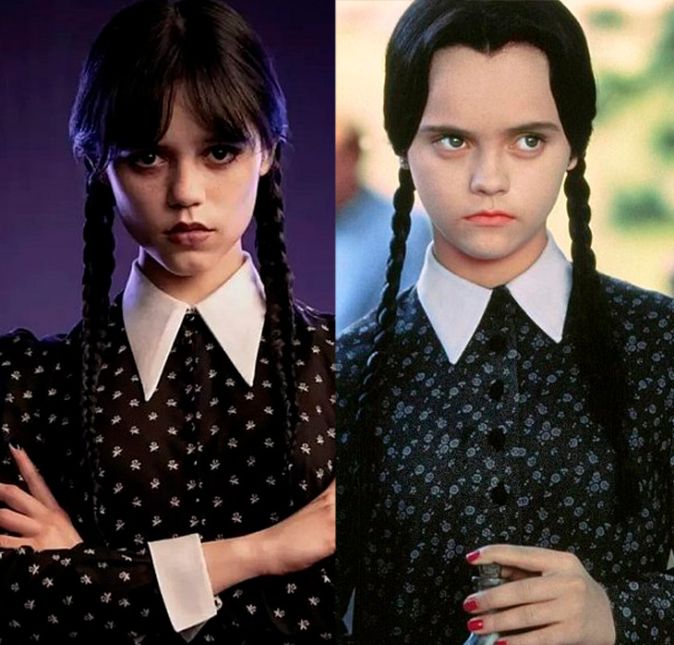 Inteligente, sarcástica e meio morta por dentro, Wandinha Addams fez o maior sucesso nos anos 1990 e está de volta na nova série da Netflix. A produção acompanha a trajetória da filha de Mortícia e Gomez Addams como aluna da Escola Nunca Mais. Enquanto a sombria garota tenta dominar suas habilidades psíquicas, ela ainda precisa acabar com a onda de assassinatos que aterroriza a cidade e ainda resolver o mistério sobrenatural que envolveu os pais 25 anos antes. Contudo, se você esperava encontrar o mesmo elenco do filme... achou errado! A plataforma de streaming deu uma baita repaginada na família. Bora conferir os novos rostos? Christina Ricci tinha apenas 11 anos de idade quando estreou no papel de Wandinha. Hoje, com 42 anos de idade, ela passou a tocha para Jenna Ortega, que foi vista recentemente no quinto filme da franquia Pânico e promete ser a atriz revelação do ano em Hollywood.