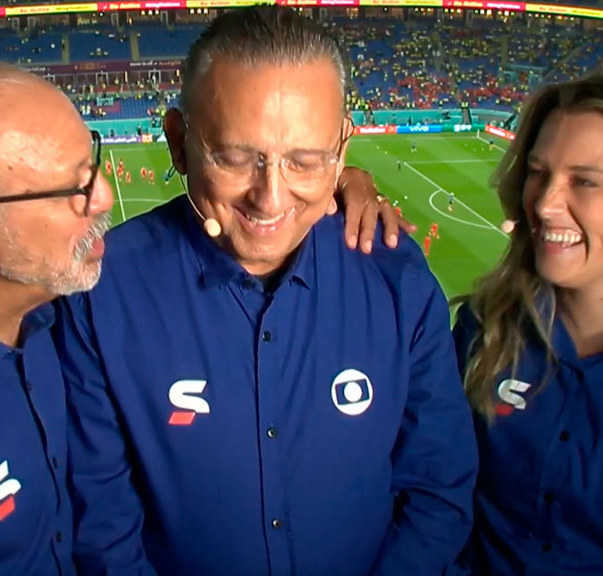 Galvão Bueno se emociona com homenagem da <i>TV Globo: - 50 jogos da Seleção na Copa do Mundo</i>