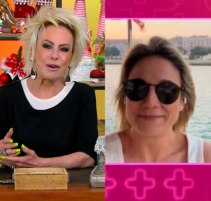 Com humor, Fernanda Gentil convida Ana Maria Braga para passear de barco no Qatar e depois pensa melhor: <I>Não vem, esse país não está preparado para nós</i>